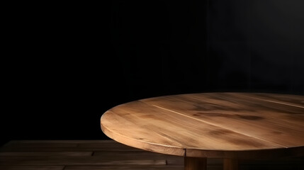 Empty table for product display montages on isolated background