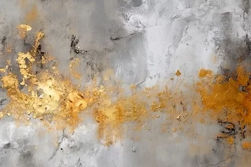 Papier Peint photo Graffiti Abstract gold weathered wall painted background