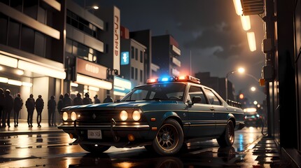 Neon Velocity: Futuristic Sports Car with Dazzling Light Trails