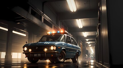 Neon Velocity: Futuristic Sports Car with Dazzling Light Trails