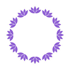 Lotus frame icon isolated on transparent background