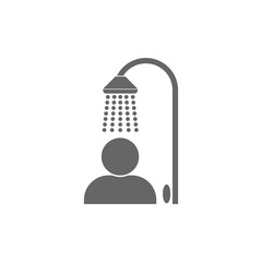 Showering icon isolated on transparent background