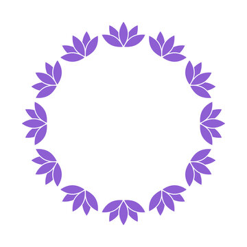 Lotus frame icon isolated on transparent background