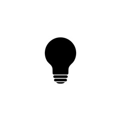 Lightbulb icon  isolated on white background 