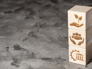 ESG concept as environmental conservation corporate governance strategy