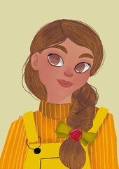 Girl with her side eyes