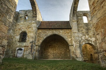 Fototapeta na wymiar Ruins of the Walbeck Collegiate Church in Saxony-Anhalt, Germany.