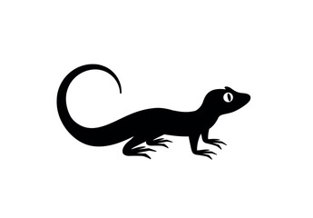 Obraz na płótnie Canvas Vector black gecko