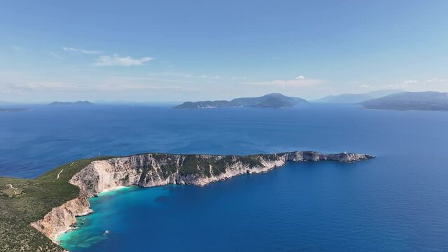 Aerial view of the island of Lefkada in Greece