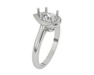 Jewelry on transparent background. 3d rendering - illustration