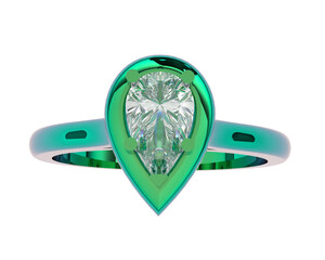Jewelry on transparent background. 3d rendering - illustration