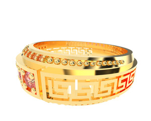 Jewelry on transparent background. 3d rendering - illustration