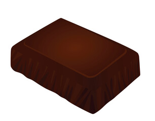Chocolate  bar cube. vector illustration