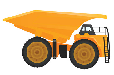 Orange dump truck. vector illustration