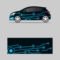 decal wrapping sticker with the concept of design vector technology