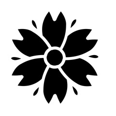 flower icon vector silhouette