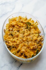 Closeup of pasta in bowl