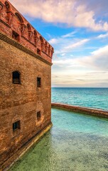 Jefferson fort in Dry Tortugas island