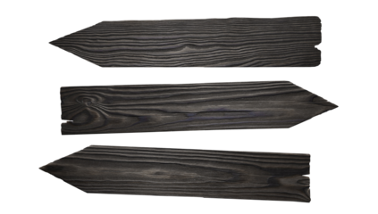 Set of wooden arrow signs, cut out