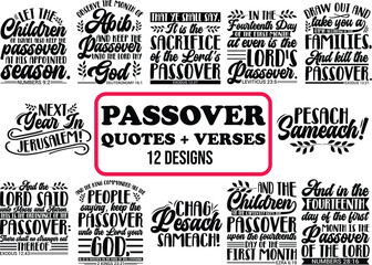 Passover Bundle Graphics, holiday quote, Passover Jewish holiday artworks, vintage graphics, pesach sameach graphic, retro hand drawn graphics, vintage calligraphy