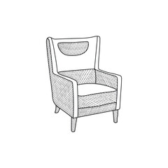 chair furniture vector logo, Minimalist chair logo for a furniture company