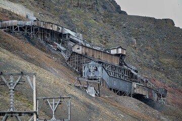 Abandoned construction in Svalbard, Norway