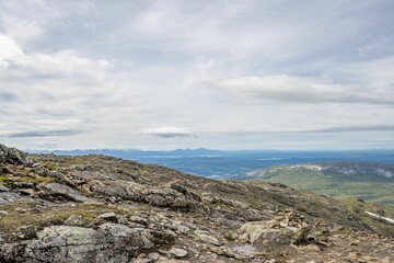 Fototapeta na wymiar Beautiful shot of the Swedish mountains of Are in Copperhill in summer