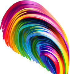 Colorful acrylic brush strokes