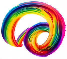 Colorful acrylic brush strokes