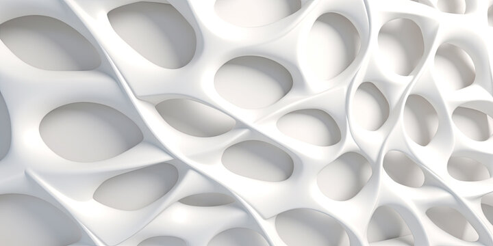 Abstract 3d white background, geometric pattern texture. Generative AI