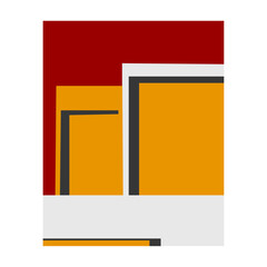 Abstract architectural design of a modern minimalist house facade