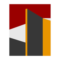 Abstract architectural design of a modern minimalist house facade