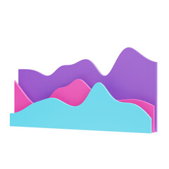 3d Wave Diagram Icon for Business Management, Infograpichs, Jobs & Career.