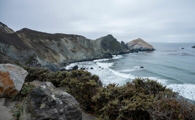 Mesmerizing view of a beautiful seascape against a cloudy sky