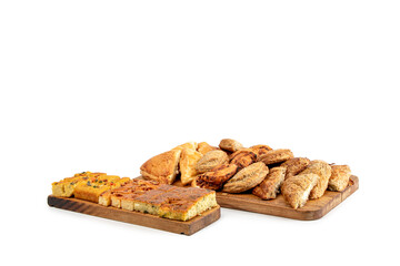 Delicious Fresh Pastries From Serbian Bakery. Selective focus, Vivid Colors.