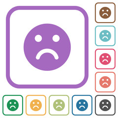 Sad emoticon solid simple icons