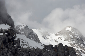 Marmolada named as the Queen of the Dolomites is a mountainous mountain group of the Alps, the highest in the Dolomites, reaching the highest point with Punta Penia (3,343 m), Italy, Europe