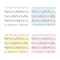 イースター風のボーダーパターン柄 セット