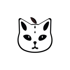 cute cat vector logo icon illustration, vector stock image, sign & symbol