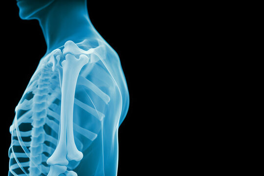 X-ray of human shoulder 