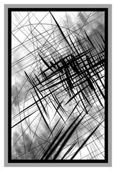 Minimal abstract image for printing ,black and white ,for modern interiors.