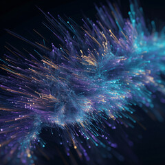 Visualization of Lila and Blue Particles in 3D Optical Fiber