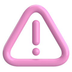 Warning sign. Exclamation mark. 3D illustration.