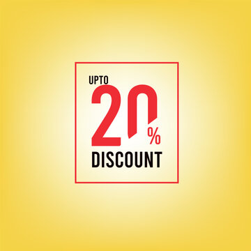 Upto 20% discount. Vector special discount and super sale background design premium vector