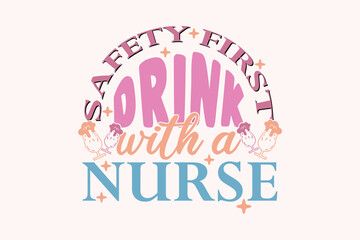 Nurse Retro Svg Design, Retro Nurse Svg Design, nurse T shirt design, Nurse Life Svg,nurse vintage design