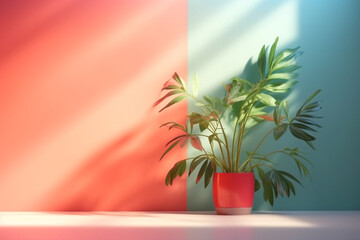 Serenity in Nature: Minimalistic Light Background with Blurred Foliage