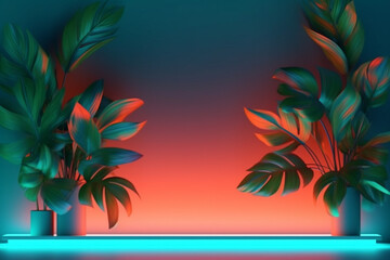 Fototapeta na wymiar Serenity in Nature: Minimalistic Light Background with Blurred Foliage