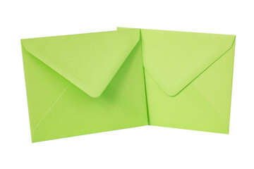Craft envelope isolated on white background