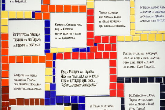 Phrases about Triana neighborhood in Seville, Andalucia,  Spain
