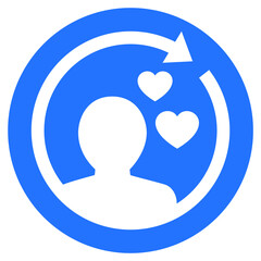 customer retention icon, client satisfaction, happy customer